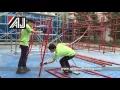 Assembly of frame scaffolding