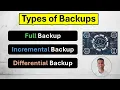 Types of backups - Full Incremental Differential Explained in details with example