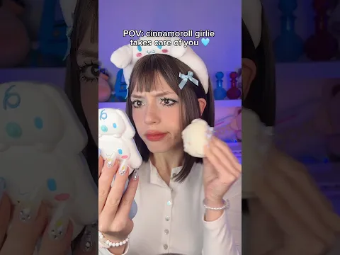 a menina obcecada pelo cinnamoroll faz sua skincare 😳 #asmr #satisfying #cinnamoroll #sanrio