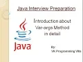 Java Var args Method - Introduction Part