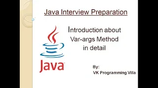Java Var args Method - Introduction Part