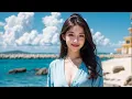 Download Lagu 🌊☀️ Sea Breeze Melody | AI美女優那 (Yuna) ミュージックスライドショー🎶 AI 미녀 유나 여름 노래 ✨
