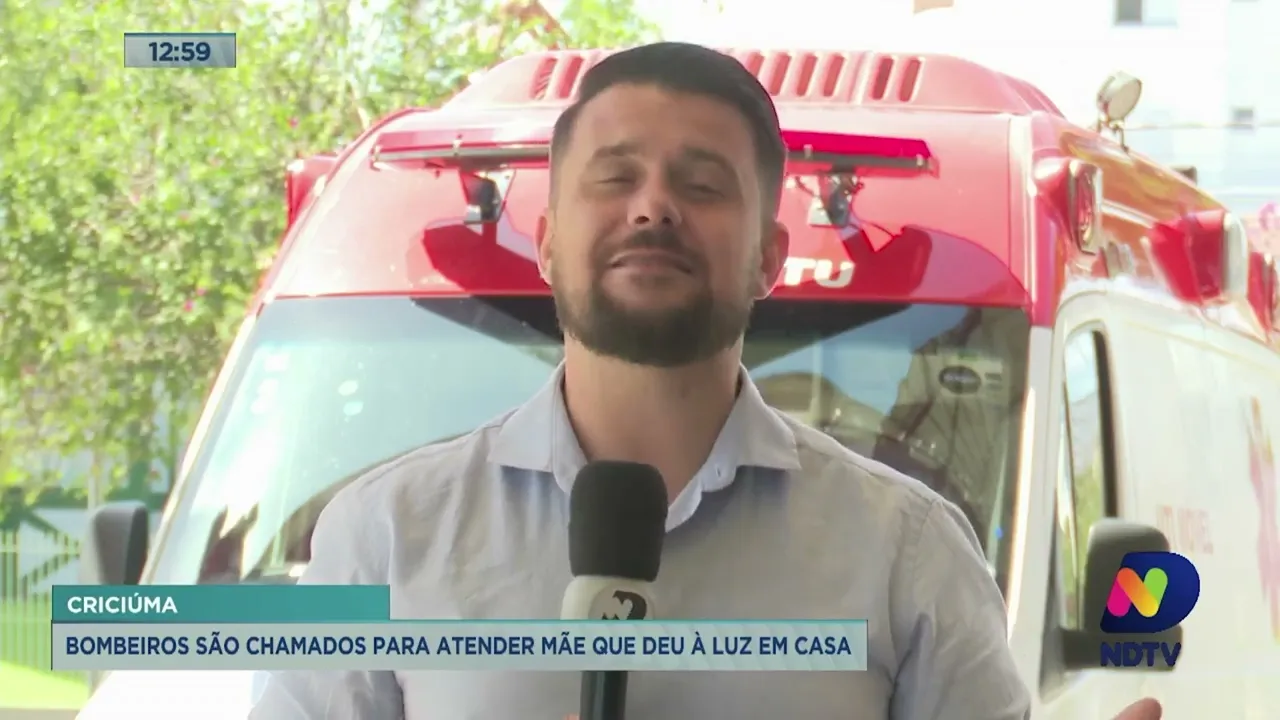 Bombeiros são chamados para atender mãe que deu a luz em casa em Criciúma