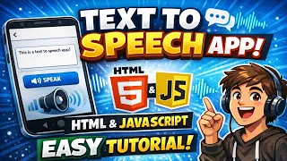 Text to Speech App HTML and JavaScript Easy Tutorial