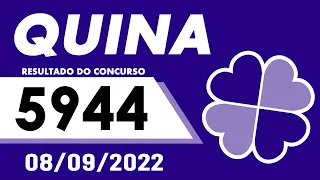 Resultado da Quina Concurso 5944