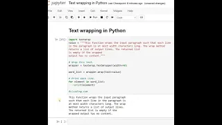 Day 14 Text wrapping in Python