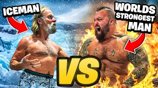 STRONGMAN Becomes SUPERMAN Using The IceMan Method | Wim Hof (INSANE PB)