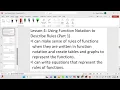 Unit 4 Lesson 4 Using Function Notation to Describe Rules Part 1