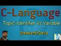 Identifier Vs Variable C-83 Sreekan eva