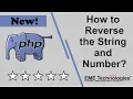 How to Reverse the String and Number in PHP