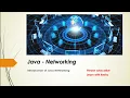Java - Networking Introduction of Java Networking