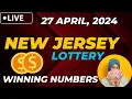 New Jersey Midday Lottery Results For - 27 Apr 2024