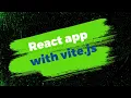 Setting up react app with Vite js Daily code crafter