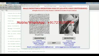 Image Encryption Decryption Using ECC With Source Code Elliptic Curve Cryptography Matlab Code