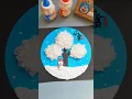 DIY Winter Snow Scene Easy Tissue Paper Clay Art