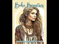 BoHo Beauties Adult Coloring Book Flip-Thru
