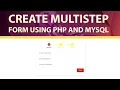 Multi Step Form PHP Mysql Part