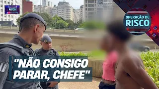 “Nunca fui vagabundo”: usuário de drogas desabafa com policial e revela luta contra o vício
