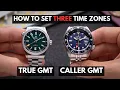 How to Set THREE Time Zones on a GMT Watch Caller or True GMT