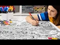 This Adult Coloring Poster is HUGE But the Details Are TINY
