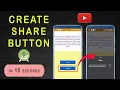 Create Share Button in Android Studio Share Text from Android App Android App Tutorial