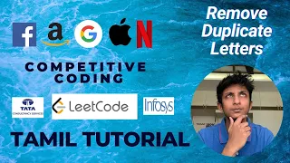 Remove Duplicate Letters Tamil Tutorial Leetcode 316 hard