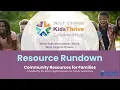 Resource Rundown Community Resources For Families