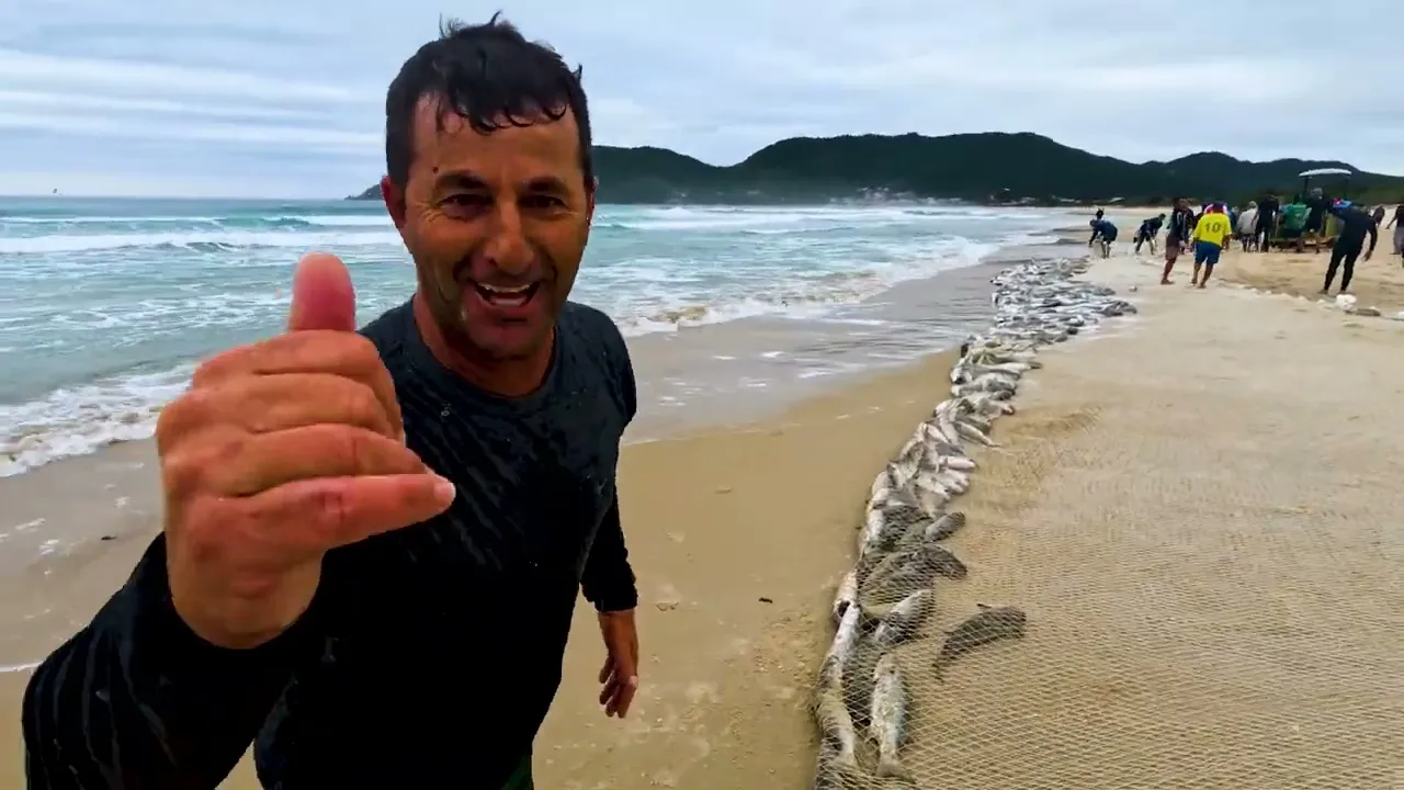 Vídeo mostra pesca da tainha em Florianópolis