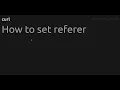How to set referer