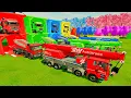 Download Lagu TRANSPORTING AL COLORFUL SCANIA CRANE TRUCK, VOLVO MIXER TRUCK TO GARAGE WITH FLATBED TRAILER TRUCK