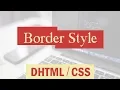 CSS Cascading Style Sheets Border Styles CSS Uses of Border CSS Part 18