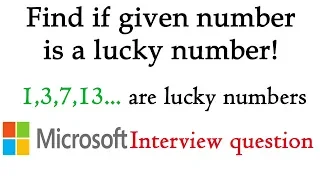 Lucky numbers programming interview question