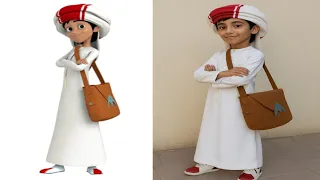 مغامرات منصور في الحياة الواقعية الجزء الأول تحويل الكرتون بالذكاء الاصطناعي 