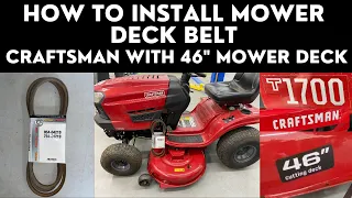 How to Replace Mower Deck Belt Craftsman Lawn Tractor 46 Mower Deck