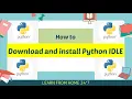 How to Download Install Python Python Installation Python IDLE installation in windows 10
