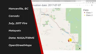 Interactive Wildland Fire Map in Python Using Data - Hanceville BC Example