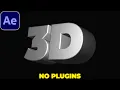 3D Text Animation in After Effects No Plugins Extrude Text