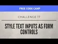 FCC - Style Text Inputs As Form Controls
