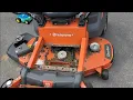 Changing the mower deck belt on a husqvarna zero turn lawnmower Z 248F