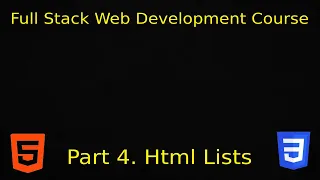 Part 4 Lists In Html Full stack web development course MarufTheCoder