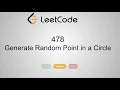 LeetCode 478 Generate Random Point in a Circle Python