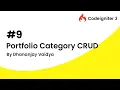 Portfolio Category CRUD in CodeIgniter 3