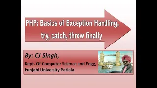 PHP Basics of Exception Handling try catch throw finally Learn PHP in Punjabi Language