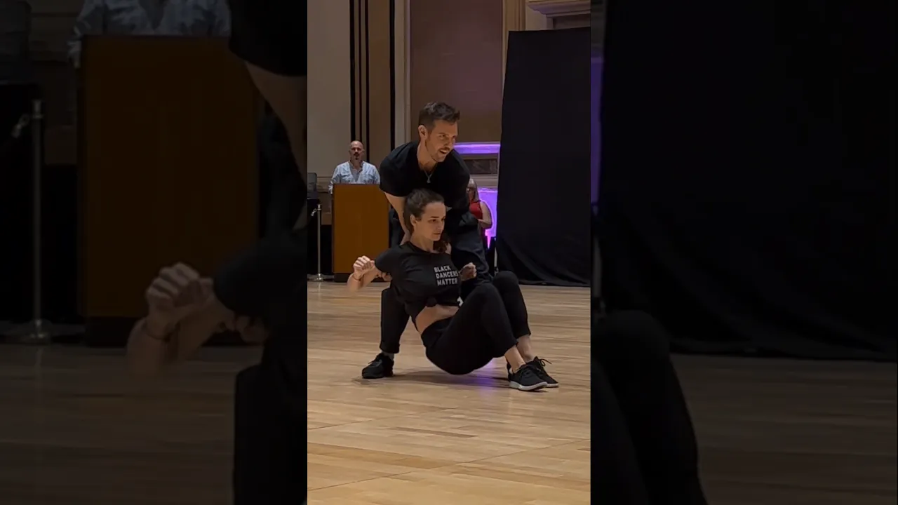 He caught me just in time 😅 #improv #westcoastswing