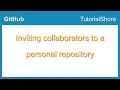 GitHub invite collaborator