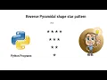 Python Programming - Reverse pyramidal shape star pattern