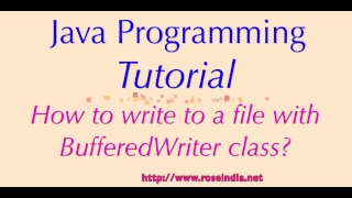 How to write to a file with BufferedWriter class