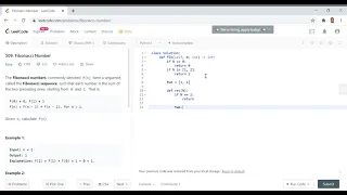 LeetCode 509 Fibonacci Number Python Easy