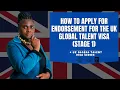 How to Apply for the UK Global Talent Visa Endorsement Stage Live Online Endorsement Application