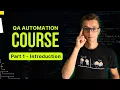 QA Automation Engineer Course - Part 1 Introduction